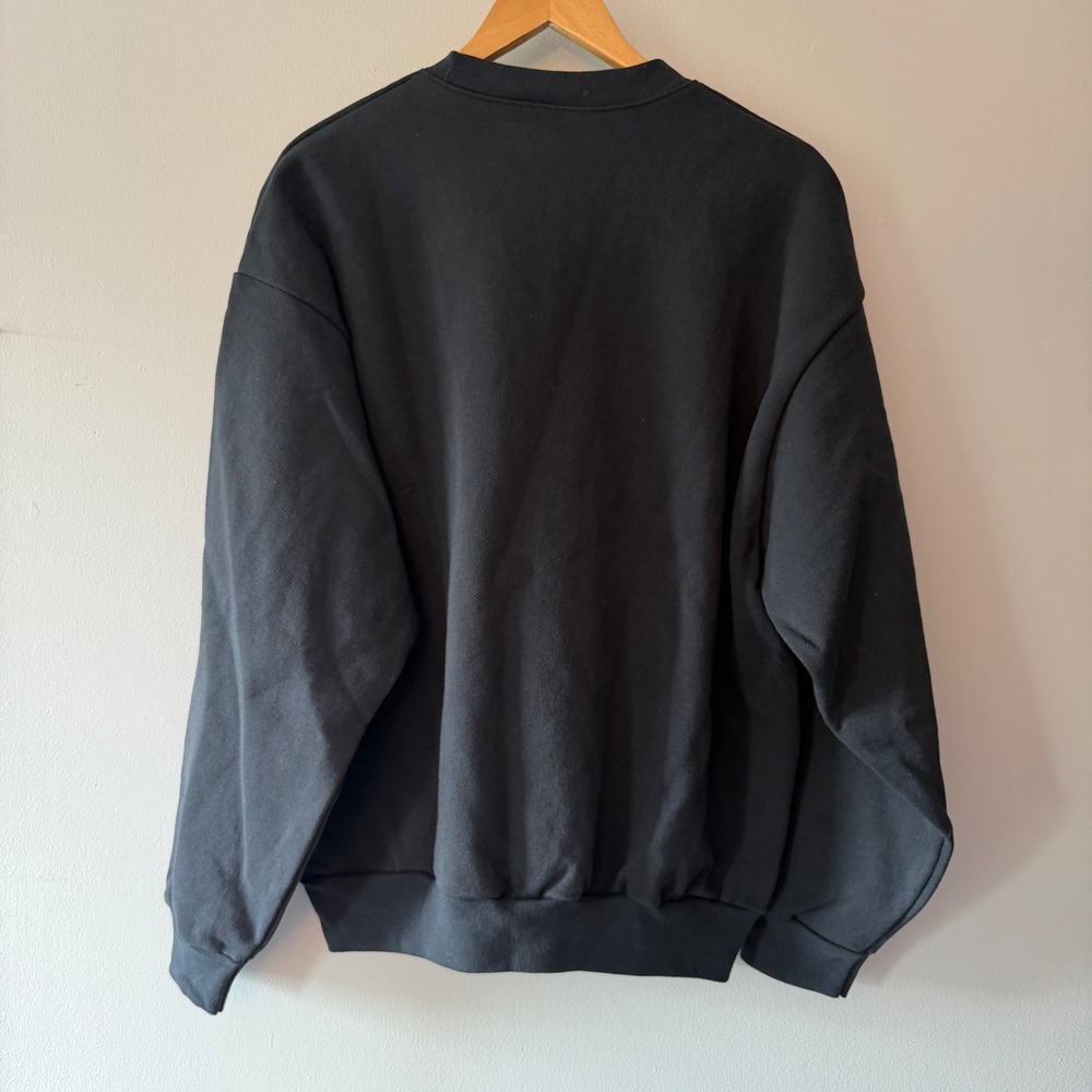 Los Angeles Apparel HF07 Heavy Fleece Crewneck Sweatshirt Black Mens Large Blank - Picture 4 of 6